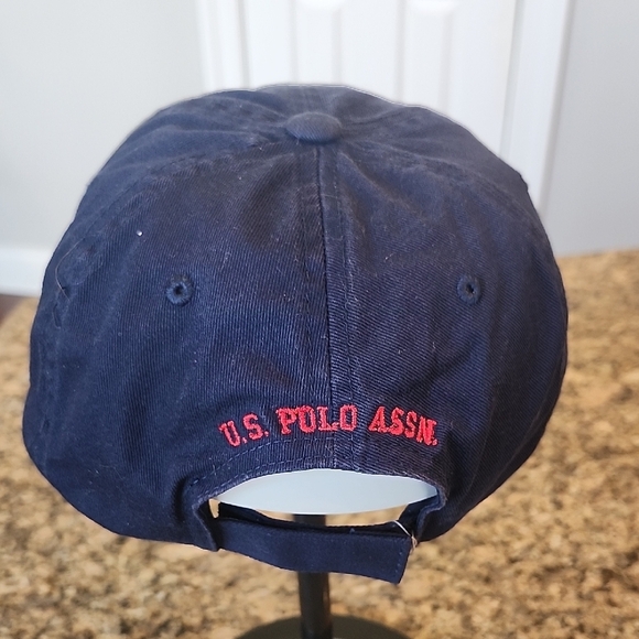 Ralph Lauren Navy Cap with Red Logo - Picture 2 of 3